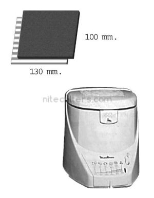 Anti-odour filter for fryer NITEC, code F11
