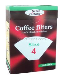 Coffee Filter, Paper, Size 4 x 100, code K04