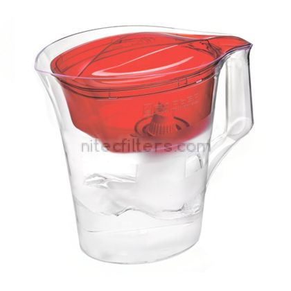 Water filtering pitcher TWIST  red colour , code V363