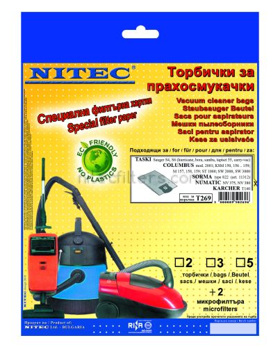 Vacuum cleaner bags, code T269