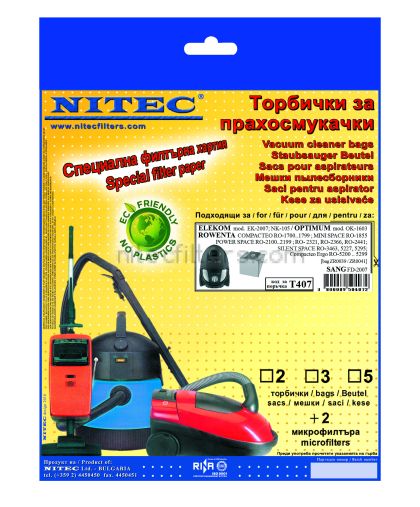 Vacuum cleaner bags, code T407