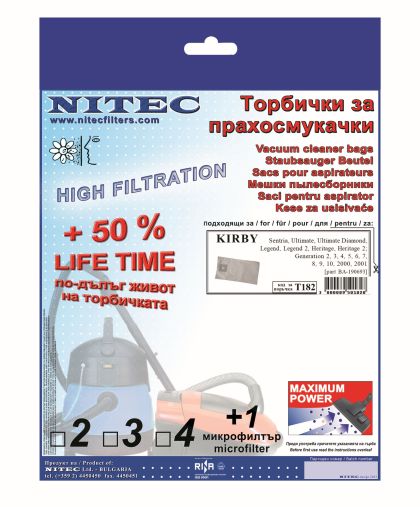 Торбички за прахосмукачки НИТЕК, код Т182