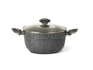 Aluminium saucepan MINERALIA, with lid, diameter 24 cm., code D419