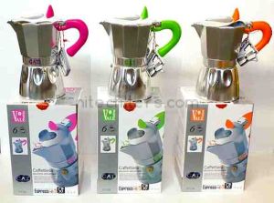 Aluminium coffee maker VALENTINA for 6 cups, code K928